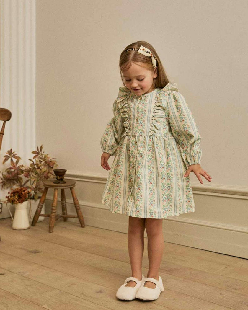 Maddie Ruffle Corduroy Dress