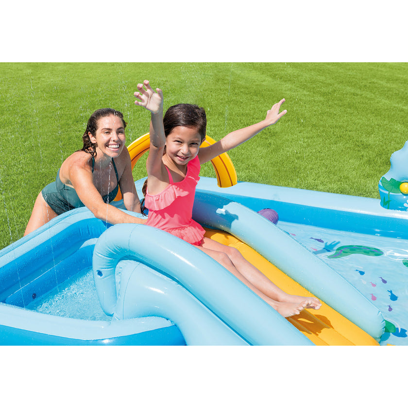 Inflatable Jungle Adventure Play Center Spray Kiddie Pool