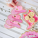 Packed Party Hey Cowgirl Die-Cut Cowboy Hat Dessert Napkins 20ct - Gold Foil Pink Hat-Shaped 3-Ply Napkins for Western Parties