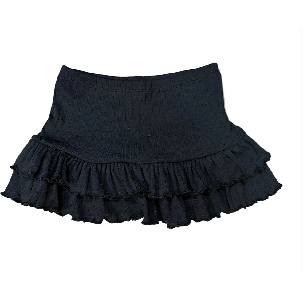 Girls Pointelle Ruffle Skirt
