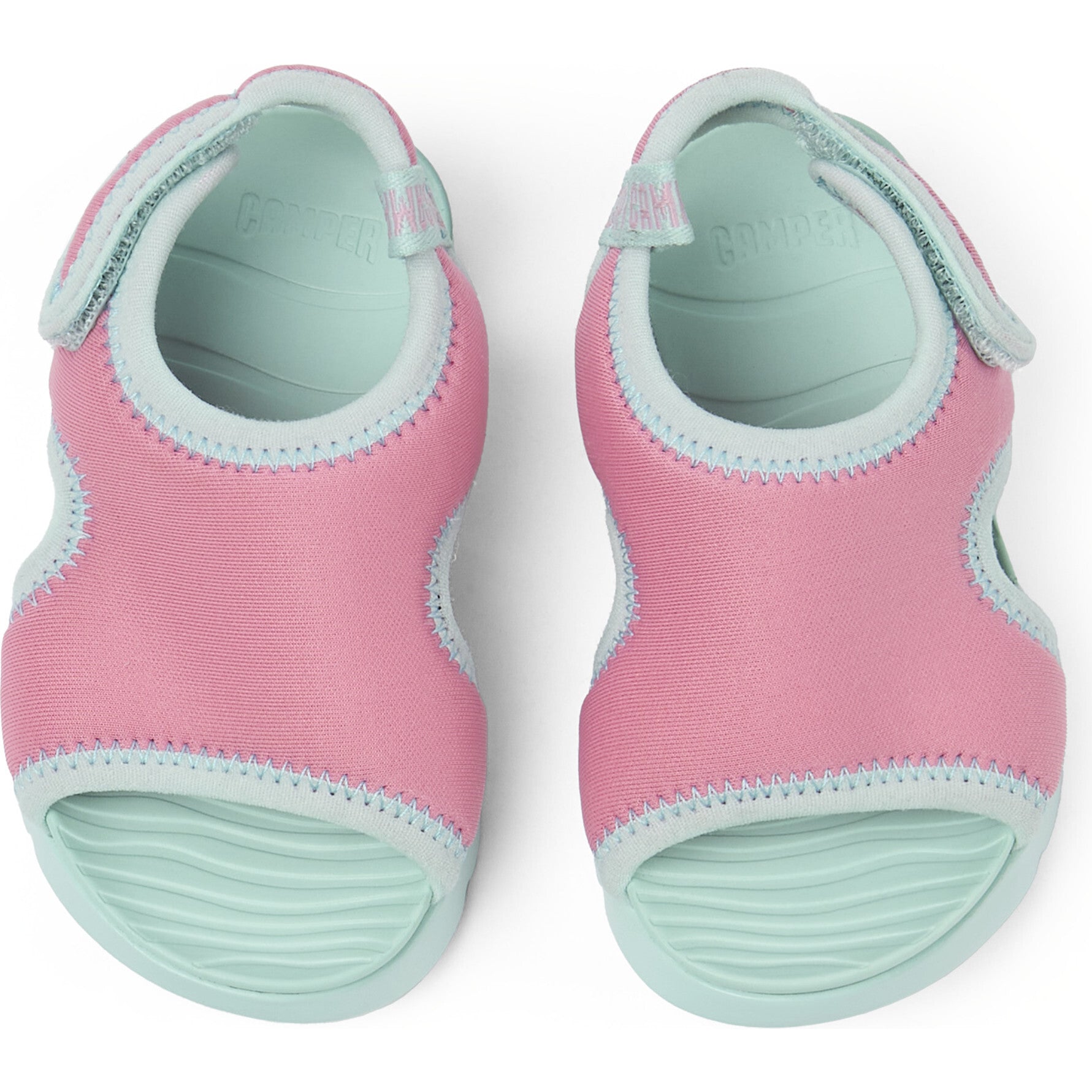 Oruga Calfskin Leather Flexible First Walker Sandals, Pink