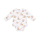 Woodland Animals with Pumpkins - Henley Bodysuit