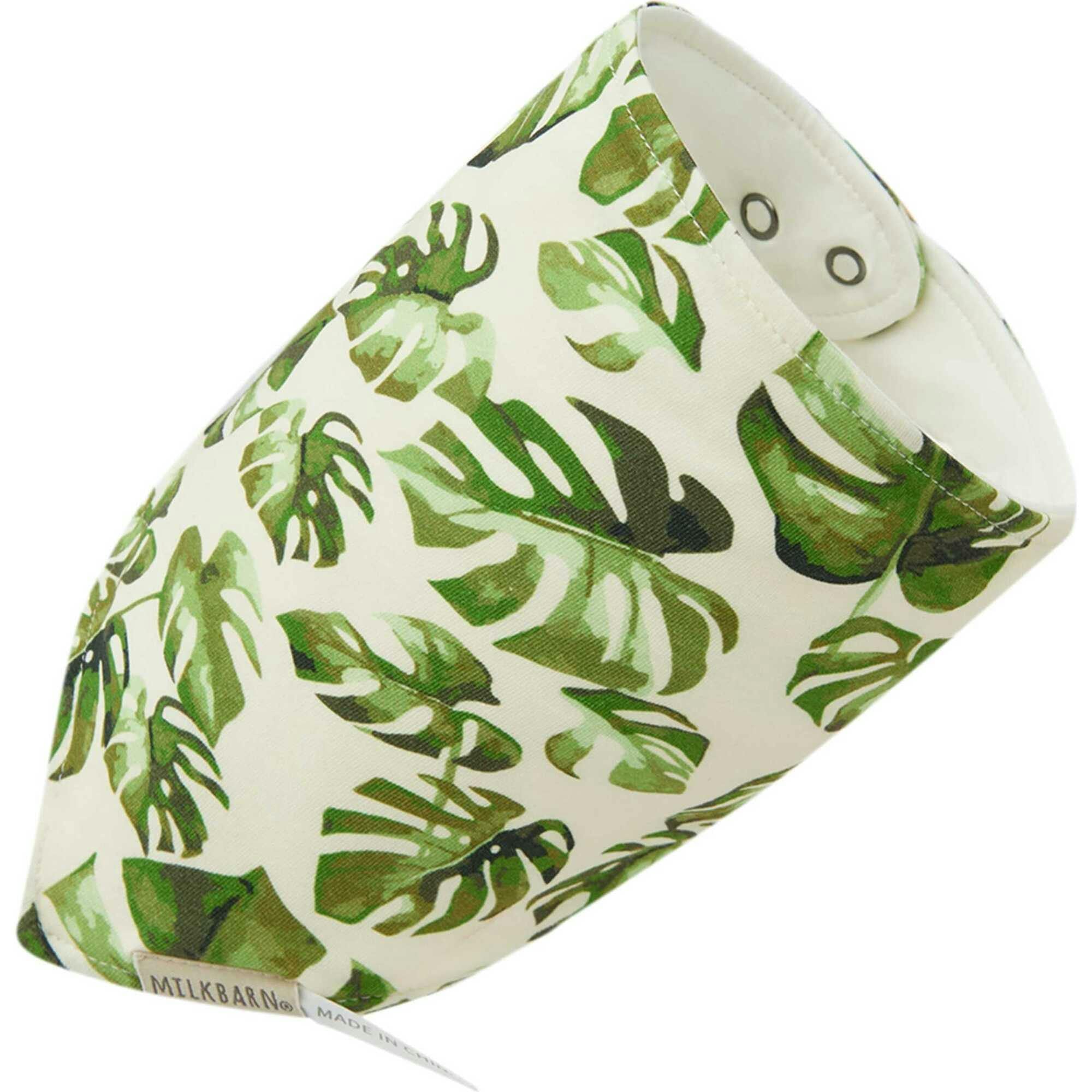 Island Leaf Cotton Stretch Kerchief Bib
