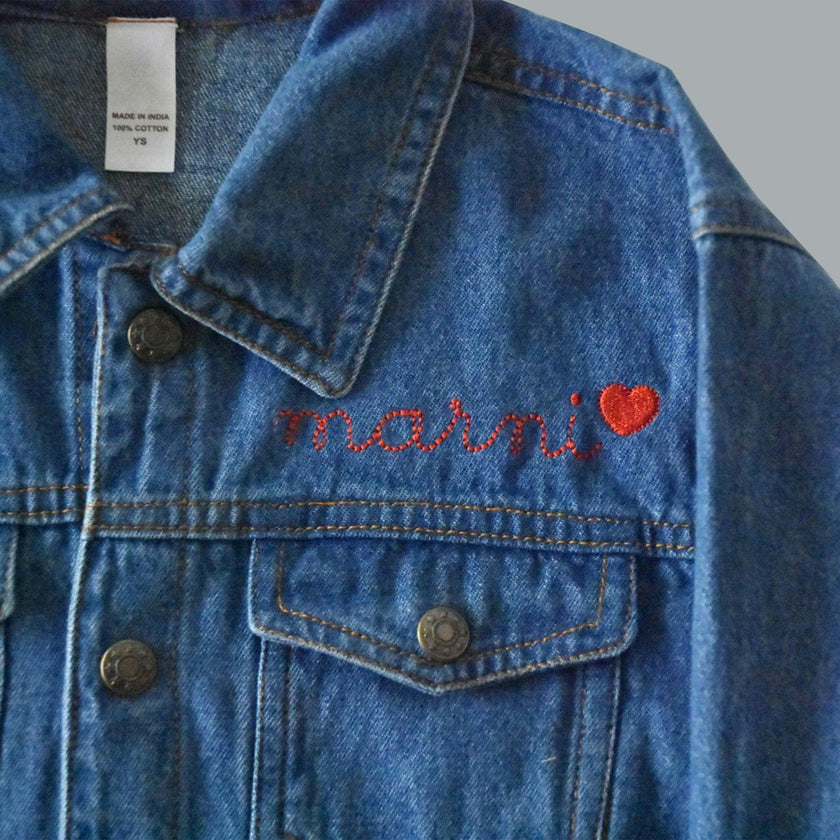 Baby Denim Jacket - Custom Embroidered