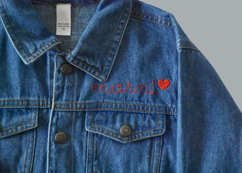 Baby Denim Jacket - Custom Embroidered