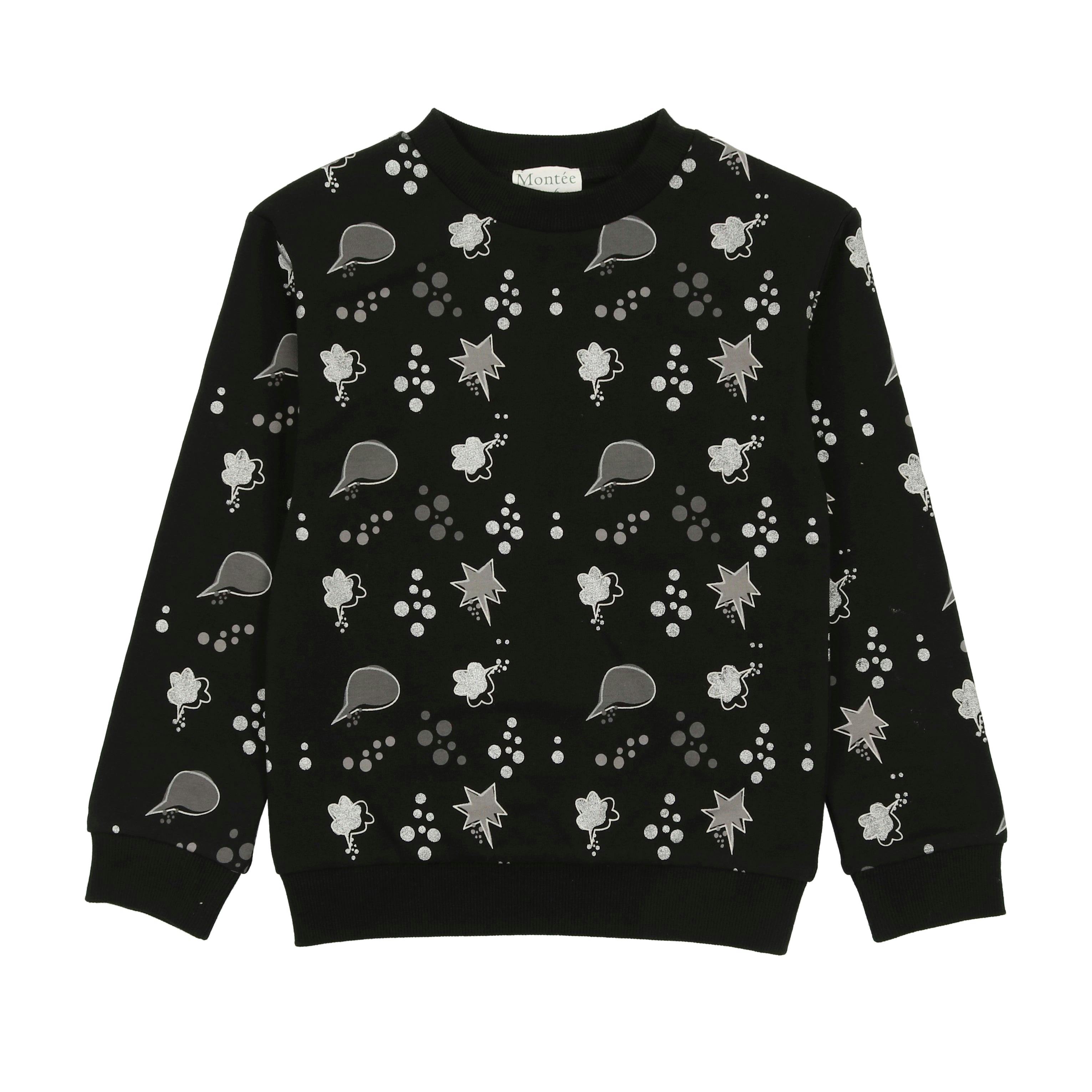 Girls Super Bubble Ribbed Crew Neck Sweater Top