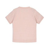 Organic Short Sleeve Cable Sweater