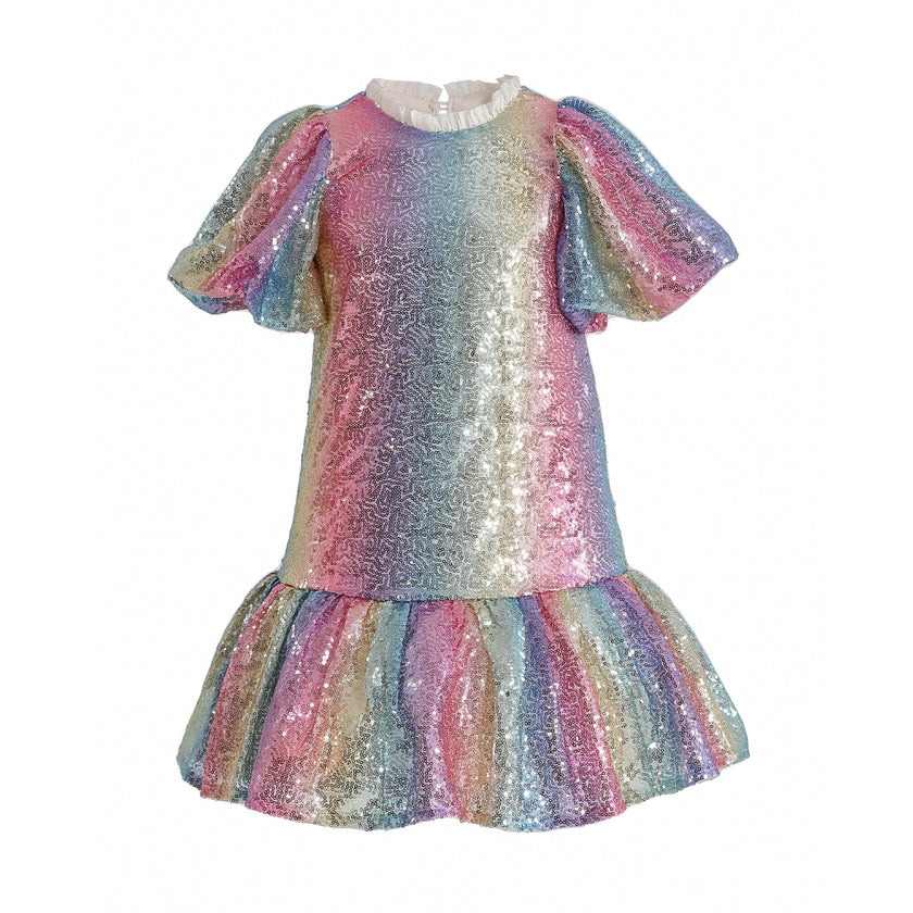 Rainbow Aurenna Sequin Flared Dress