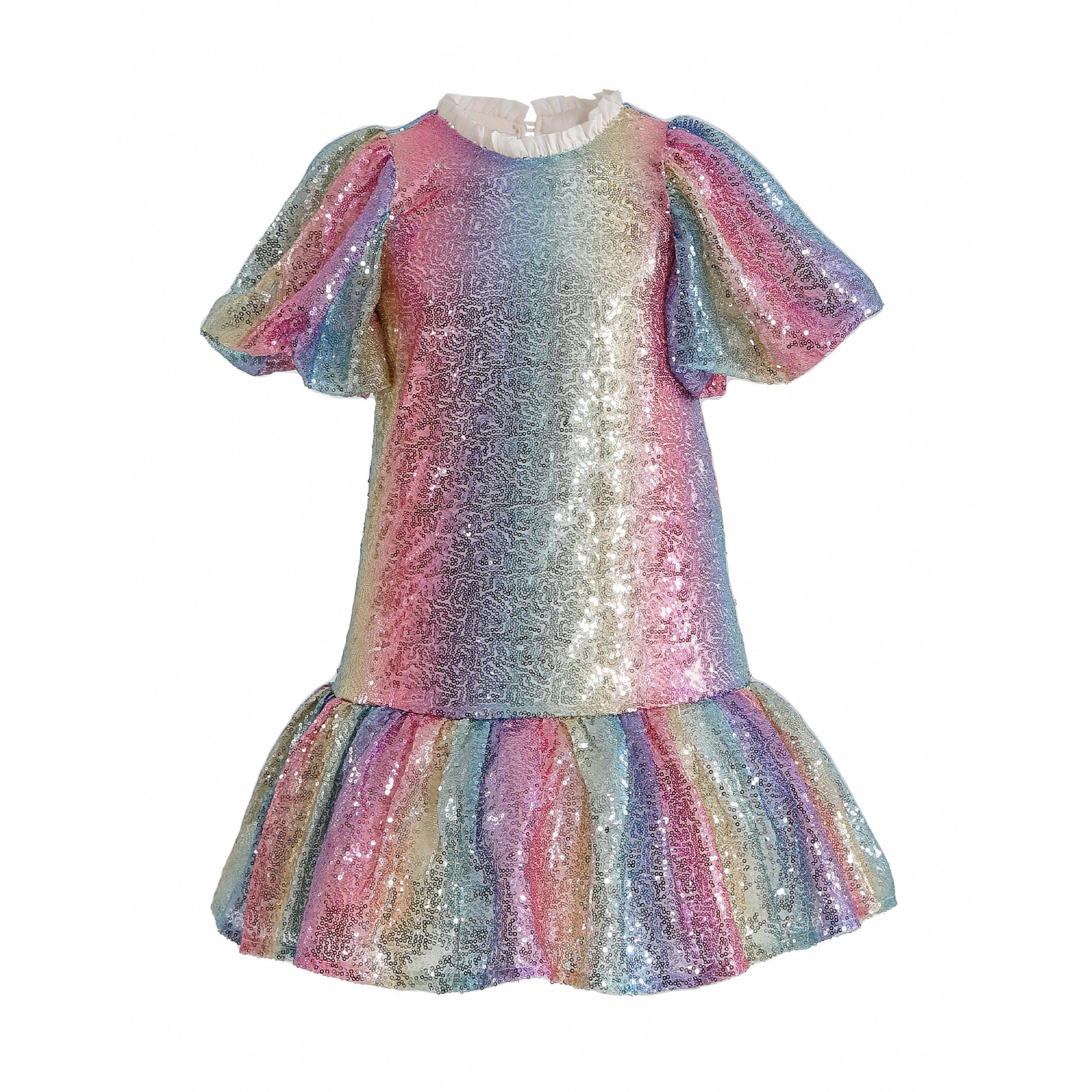 Rainbow Aurenna Sequin Flared Dress