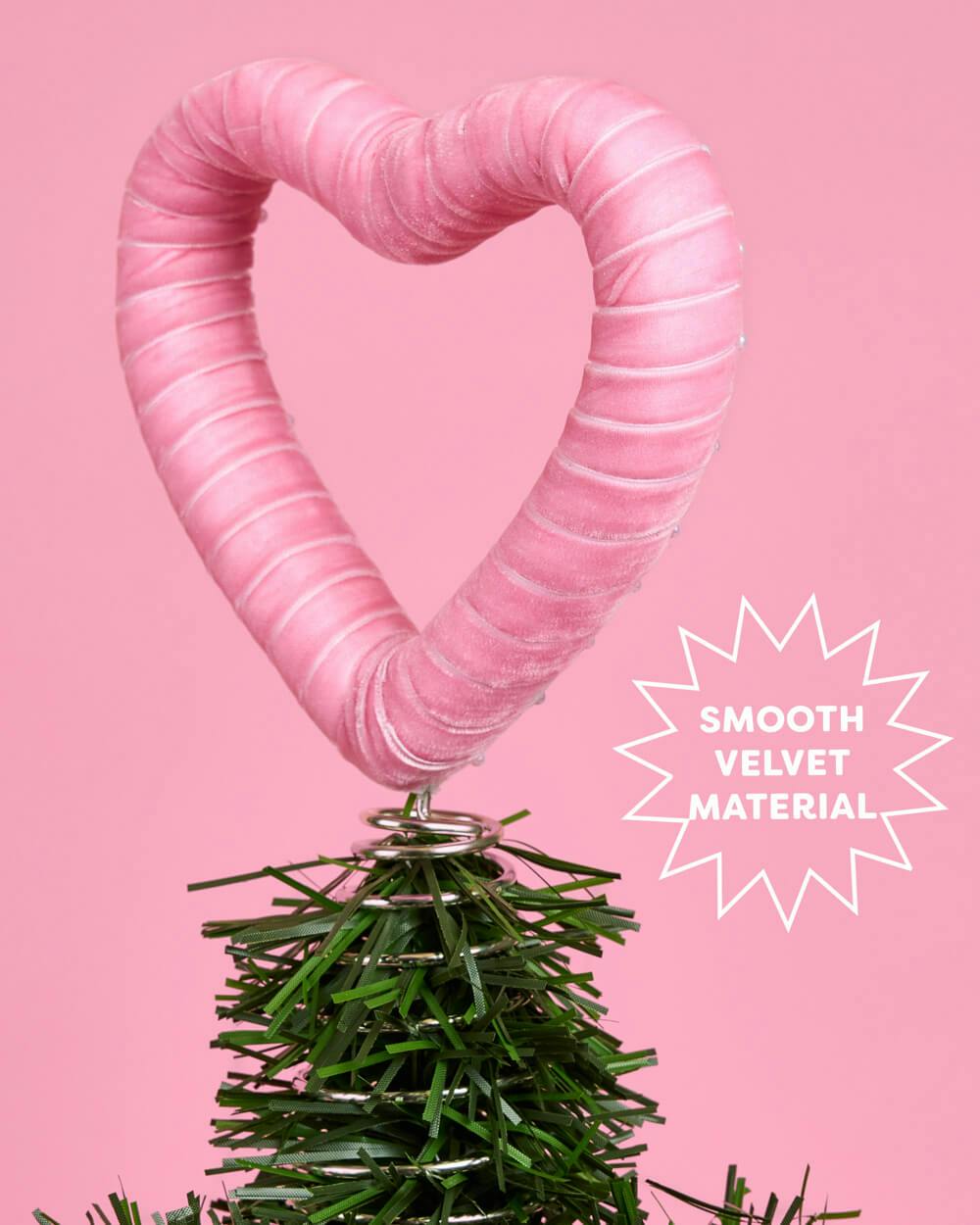 Love & Pearls Treetopper - pink heart treetopper