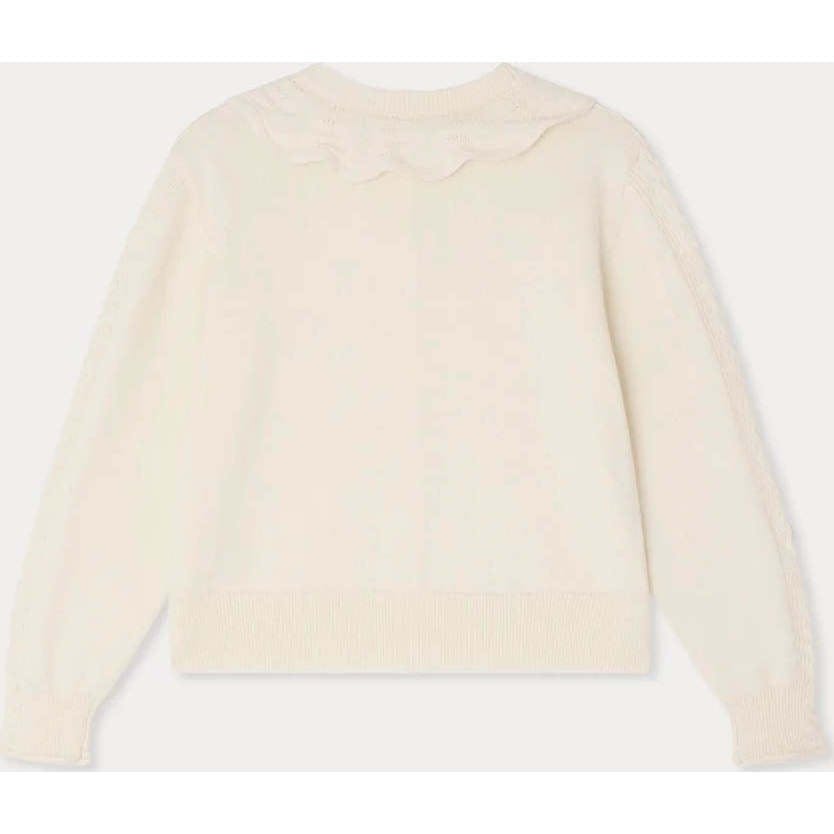 BONPOINT Lueur Ruffle Cardigan - Craie