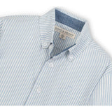 Organic Stretch Poplin Long Sleeve Button Down Shirt, Blue