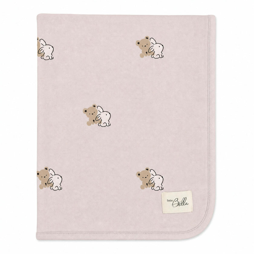 Bear & Bunny Print Blanket