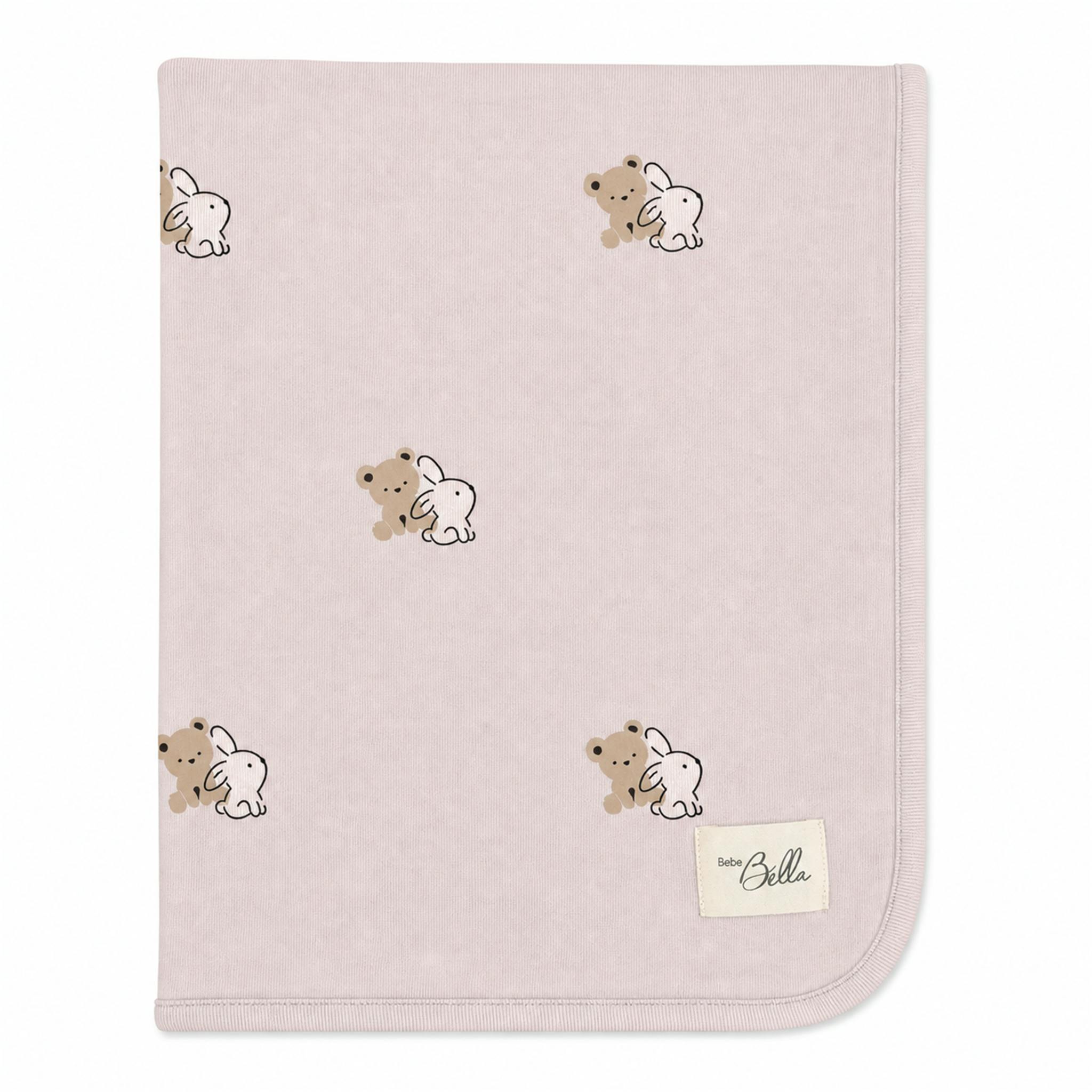 Bear & Bunny Print Blanket
