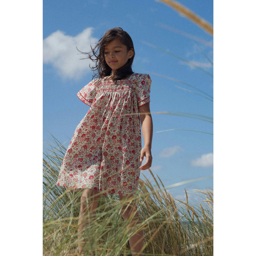 Dress Ornella Hand-Smocked In Liberty Felicite, Florals