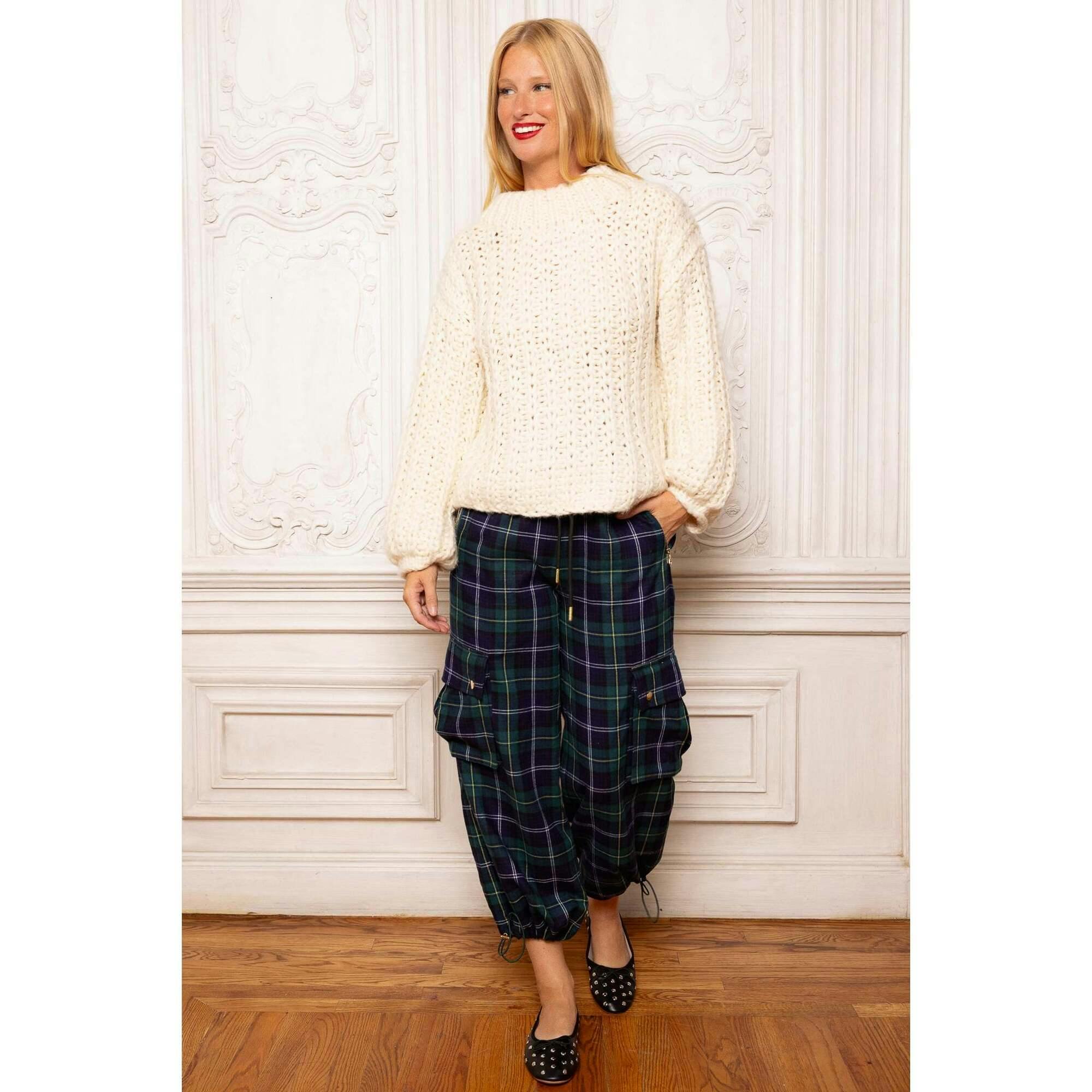 Nicole Cargo Pants in Nocturne Plaid