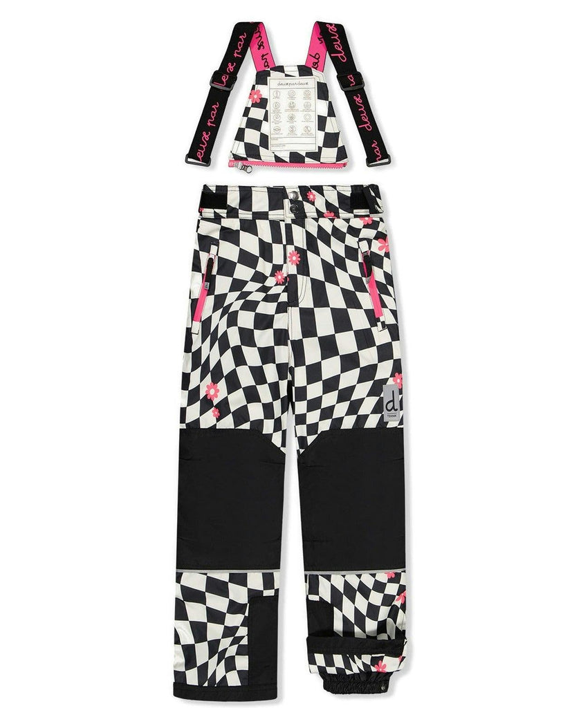 Two Piece Teknik Snowsuit White And Bright Pink Checkered Print