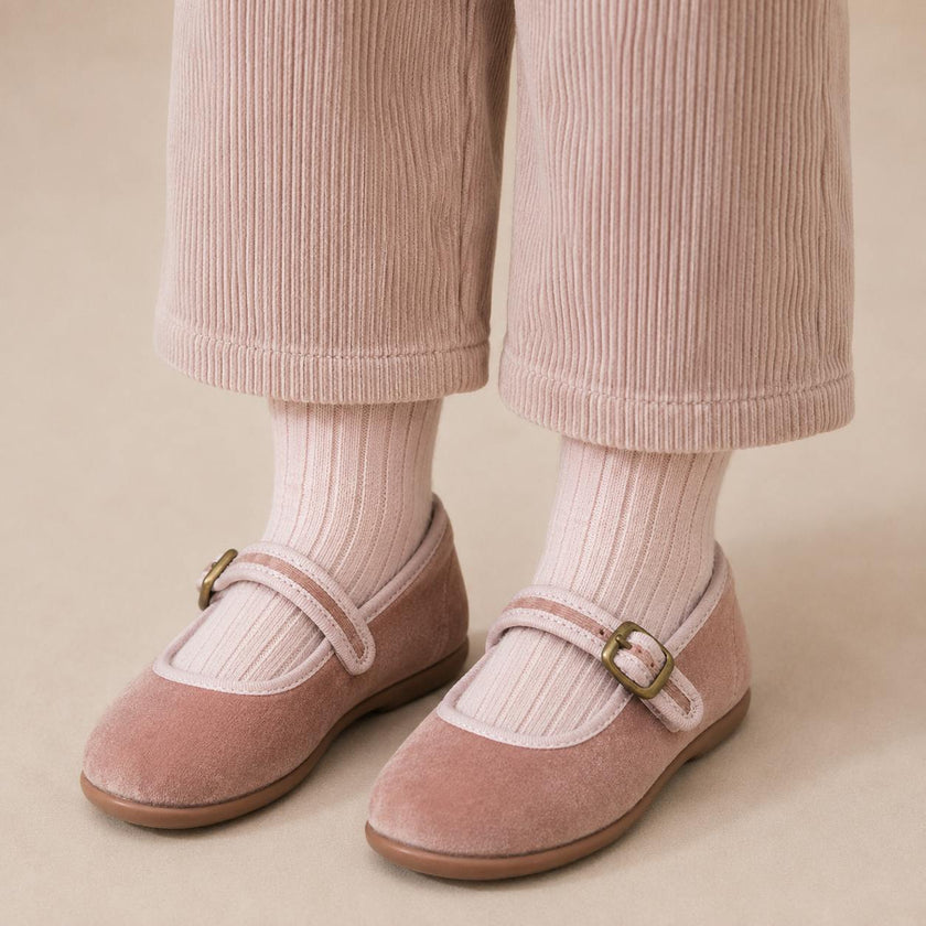 Isa Velvet Mary Jane | Pink