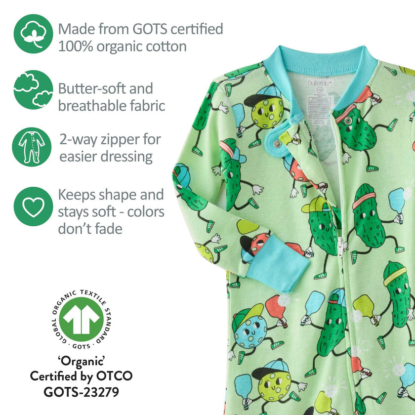CRUZ Snug-fit Footed Baby Boys Pajamas