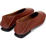 Women's Casi Myra Square Toes Ballerina Shoes, Red