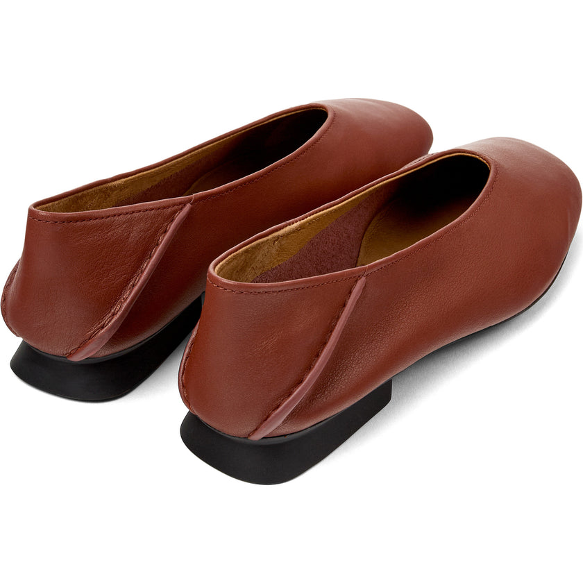 Women's Casi Myra Square Toes Ballerina Shoes, Red