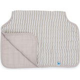 Cotton Muslin Burp Cloth - Grey Stripe