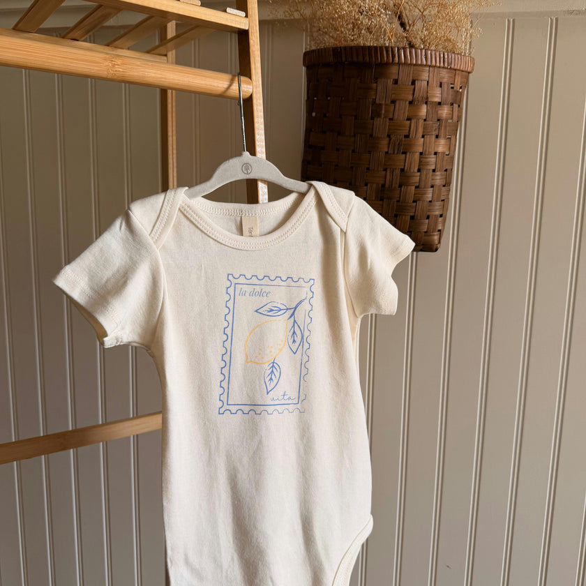 La Dolce Vita Stamp Organic Cotton Baby Bodysuit