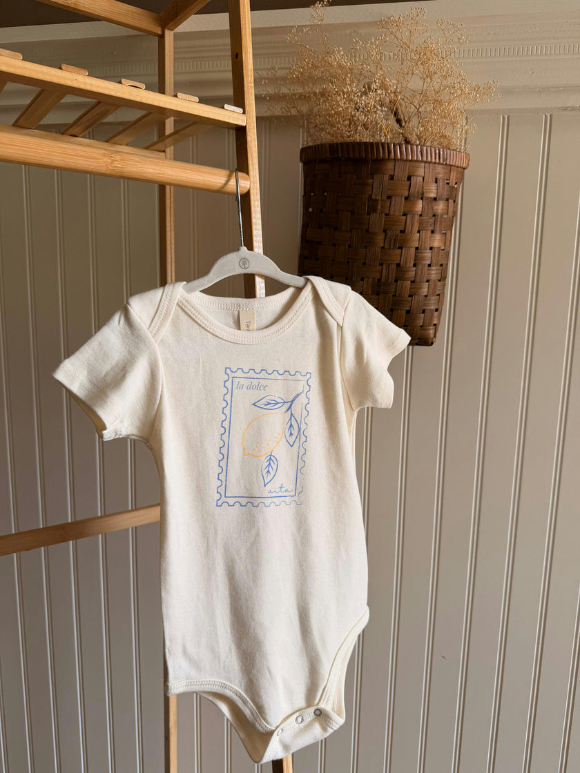La Dolce Vita Stamp Organic Cotton Baby Bodysuit