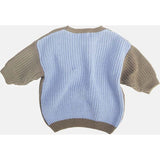 Chunky Ribbed Knit Round Neck Long Sleeve Wide Boxy Fit Sweater