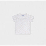 Cederique Baby T-shirt Short Sleeve, White Beige Palm