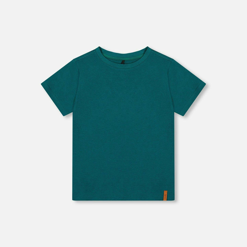 Organic Cotton Jersey T-Shirt Solid Dark Turquoise