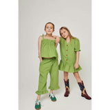 children's vichy frilled trousers - matcha green