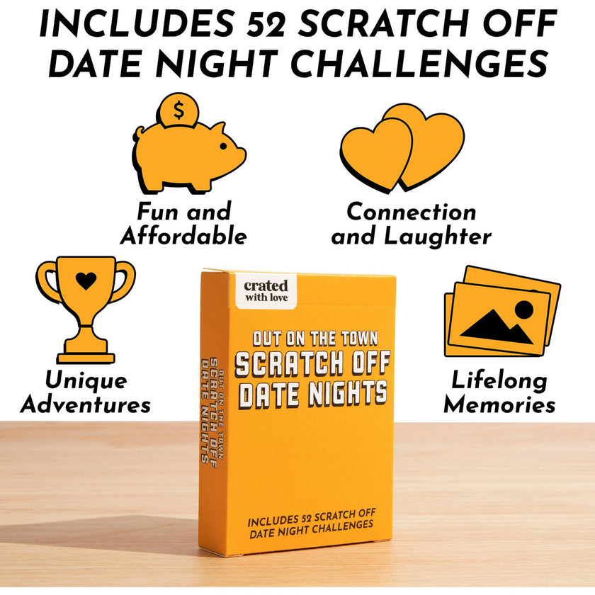Out on the Town Scratch Off Card deck for Date Night Ideas
