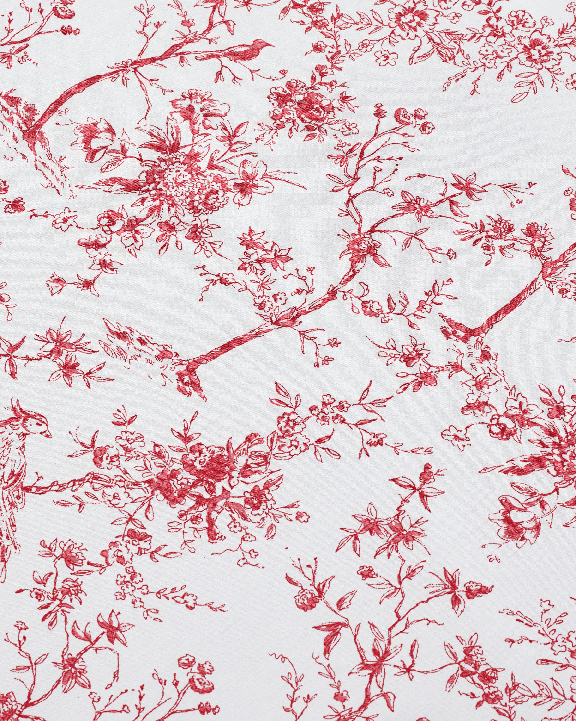 Luxe Premium Percale Duvet Set in Red Timeless Toile