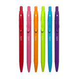 Bright Writers Colored Ink Retractable Ballpoint Pens - Set of 6