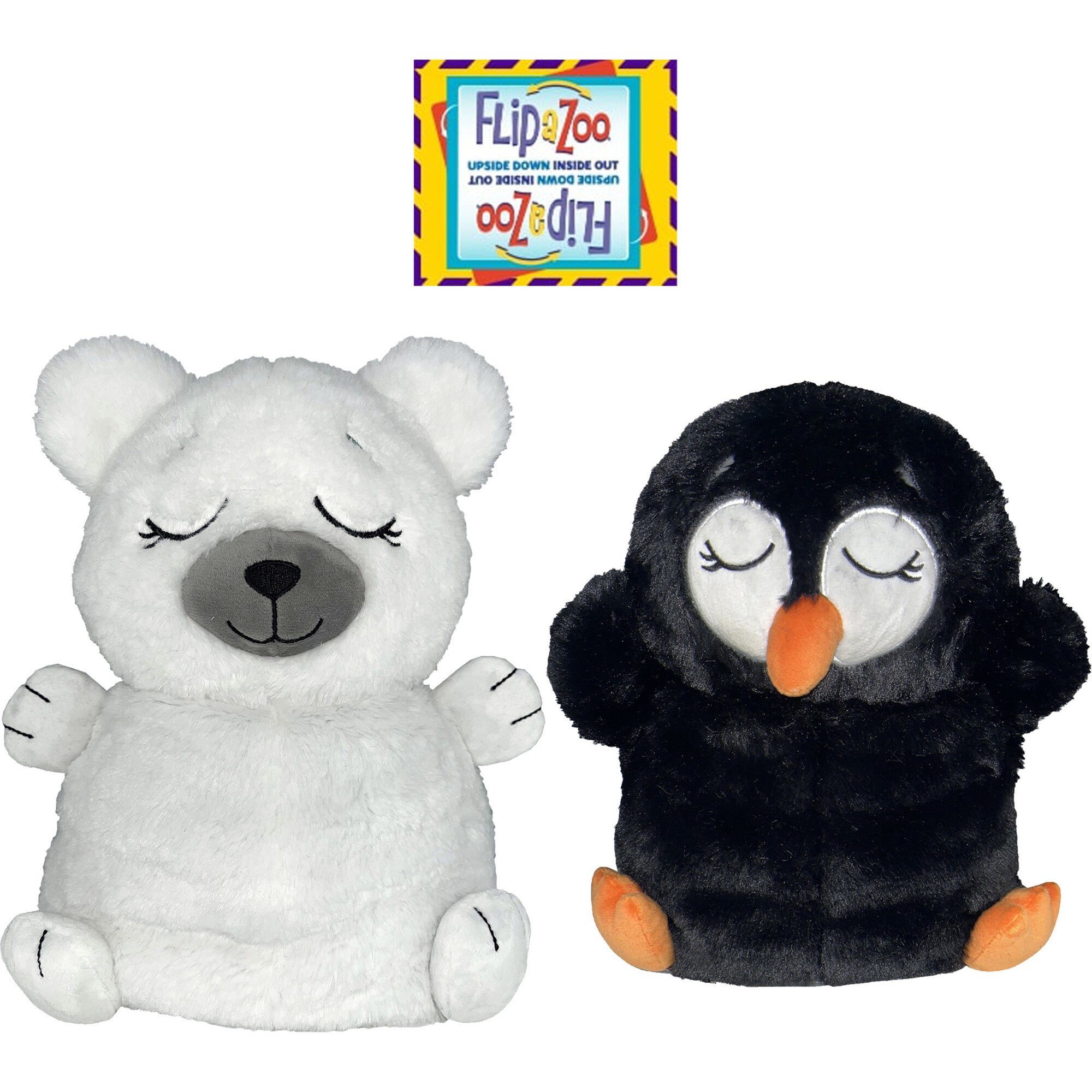 FlipaZoo: Upside Down Inside Out - to - 2-In-1 Animal Plush