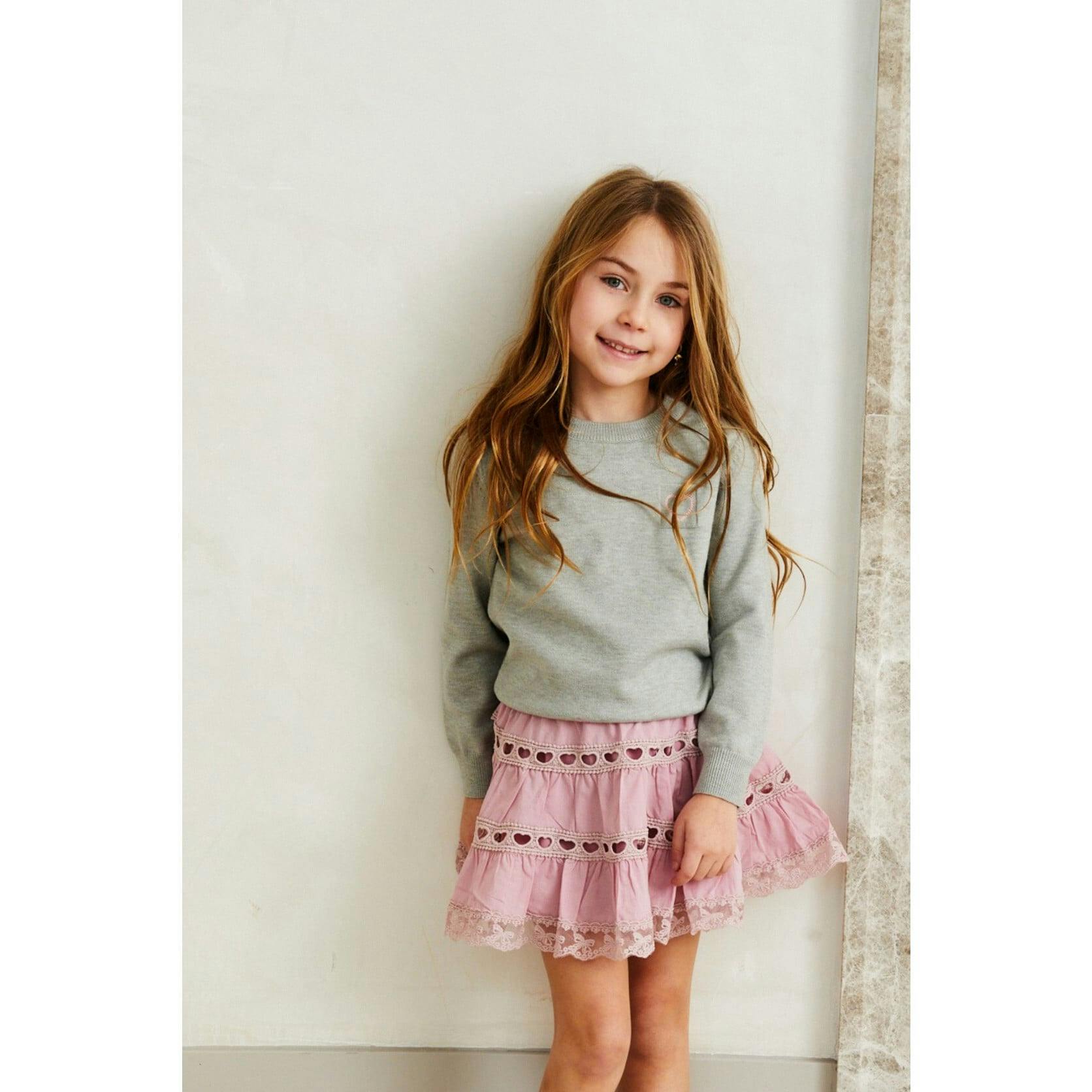 Sofia Heart Bow Lace Mini - Ballet Pink