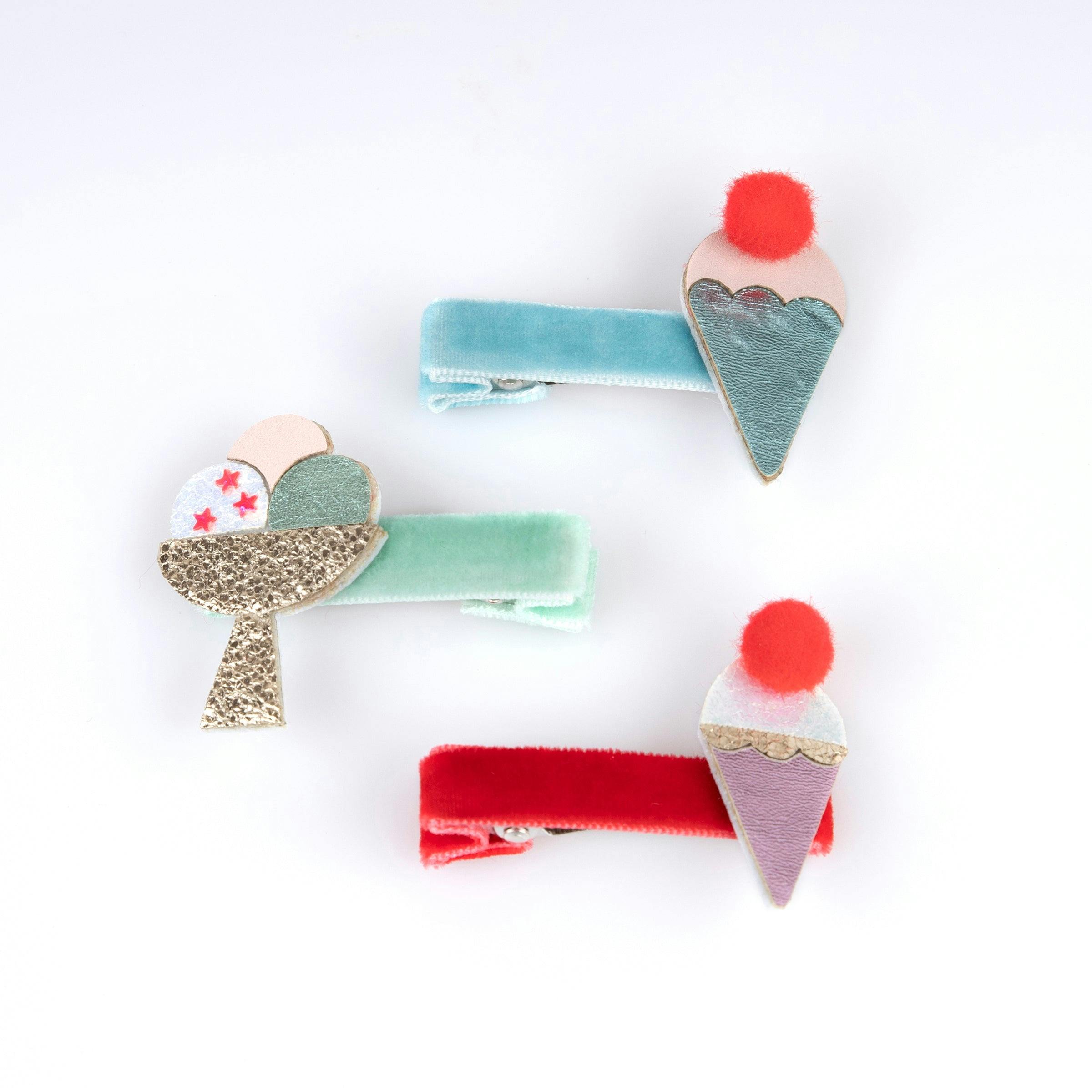 Ice Cream Hair Clips