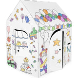 32" x 26.5" x 40.5 Decorate & Personalize Cardboard Playhouse Birthday Edition