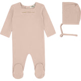 Sweet Little One Footie And Bonnet, Pink