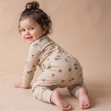 Organic 2-Way Zip Romper - Mushroom