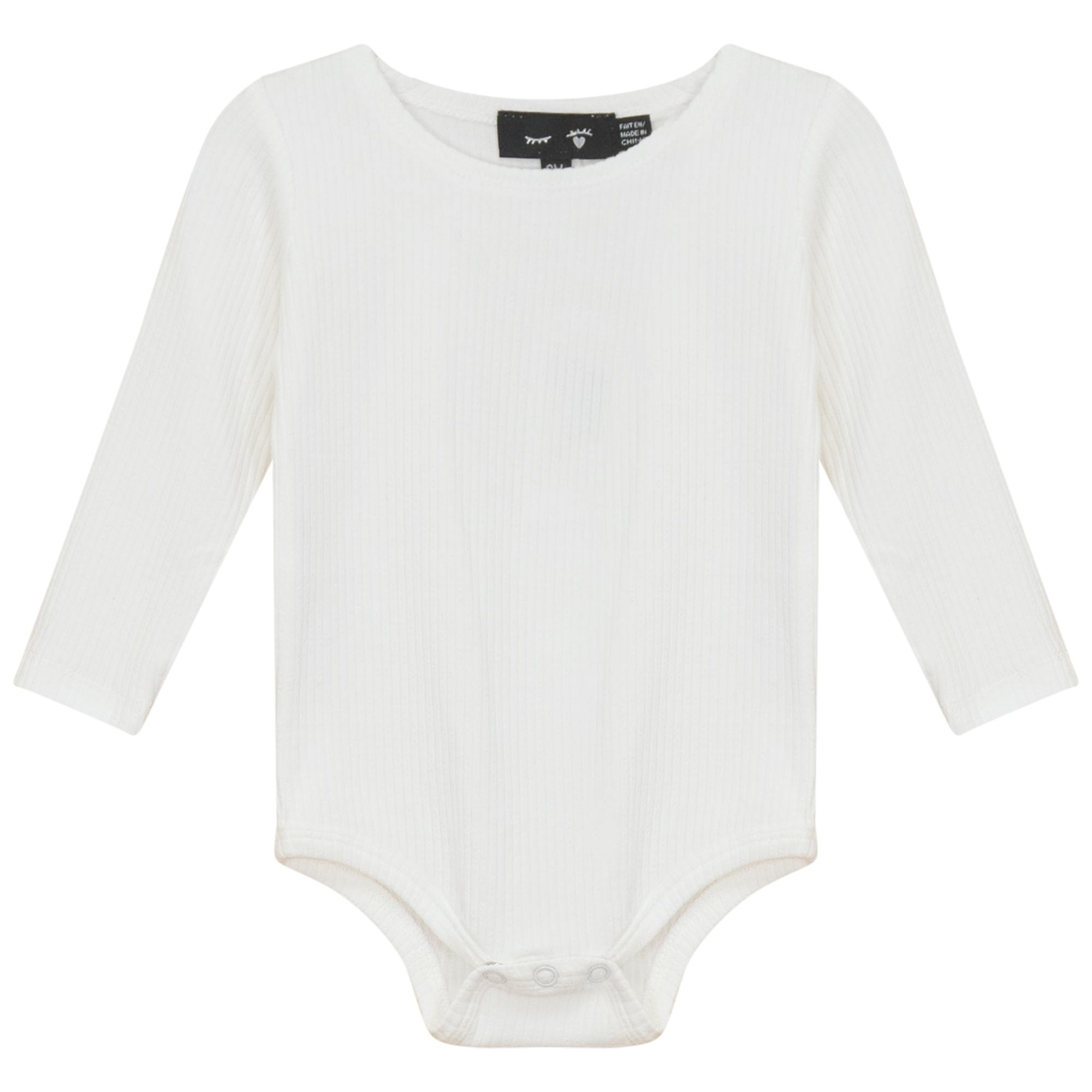 Pointelle Long Sleeve Rib Onesie