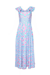 Samara Dress in Thistle Flower Mosaic Florise