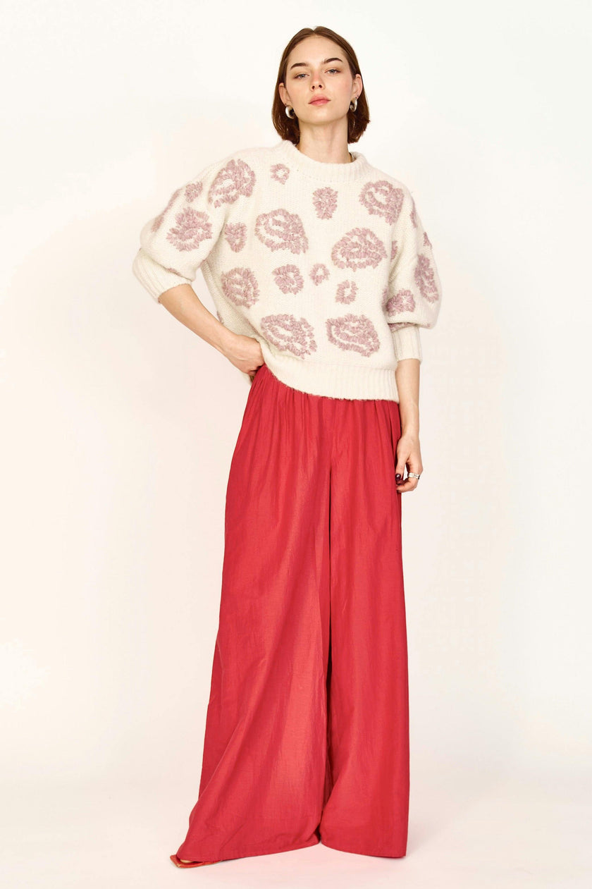 Cusco Waterlily Pullover in Ivory/Fawn