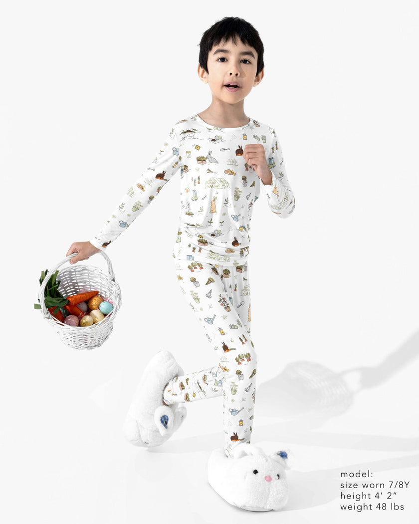 Bunny Garden Bamboo Kids Pajamas