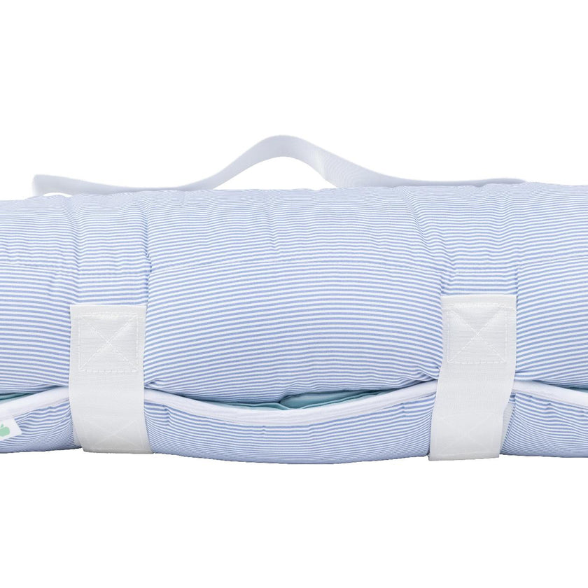The Nap Mat in Navy Mini Stripe