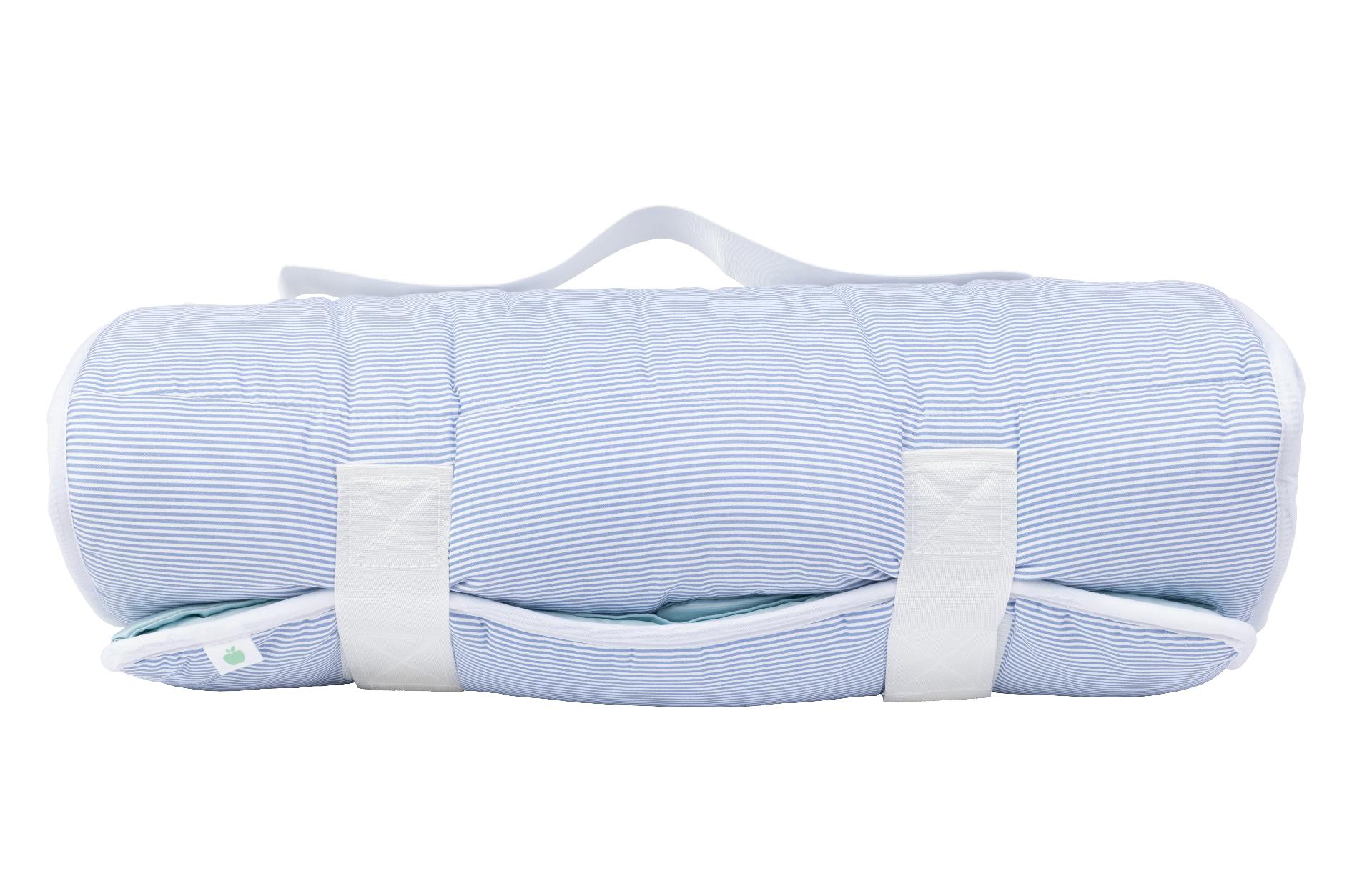 The Nap Mat in Navy Mini Stripe