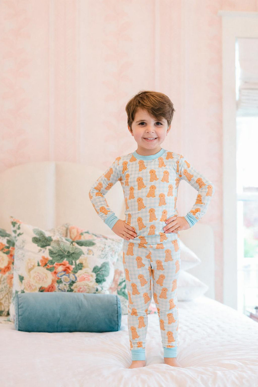Blue Goldendoodle Bamboo PJ Set