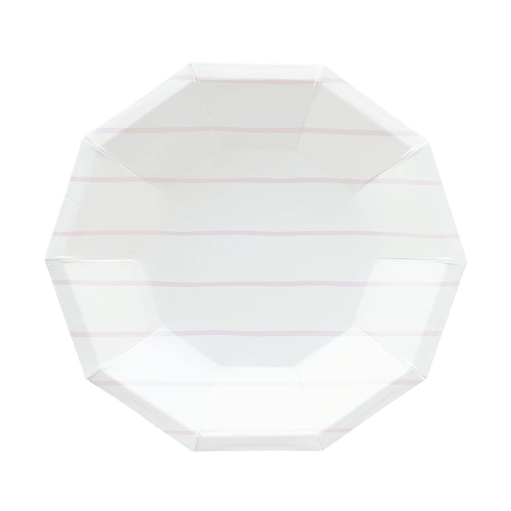 Lilac Frenchie Striped Large Plates