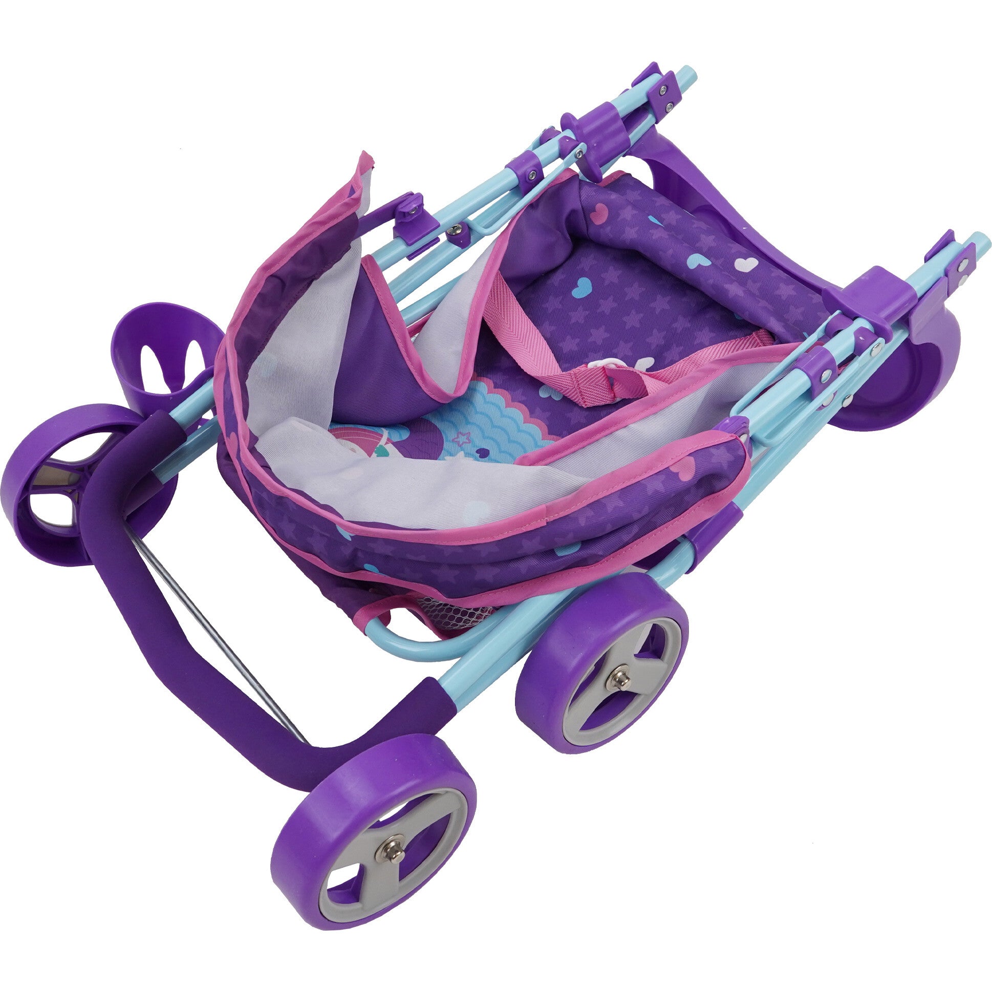509 Mermaid Baby Doll Stroller - Purple & Teal